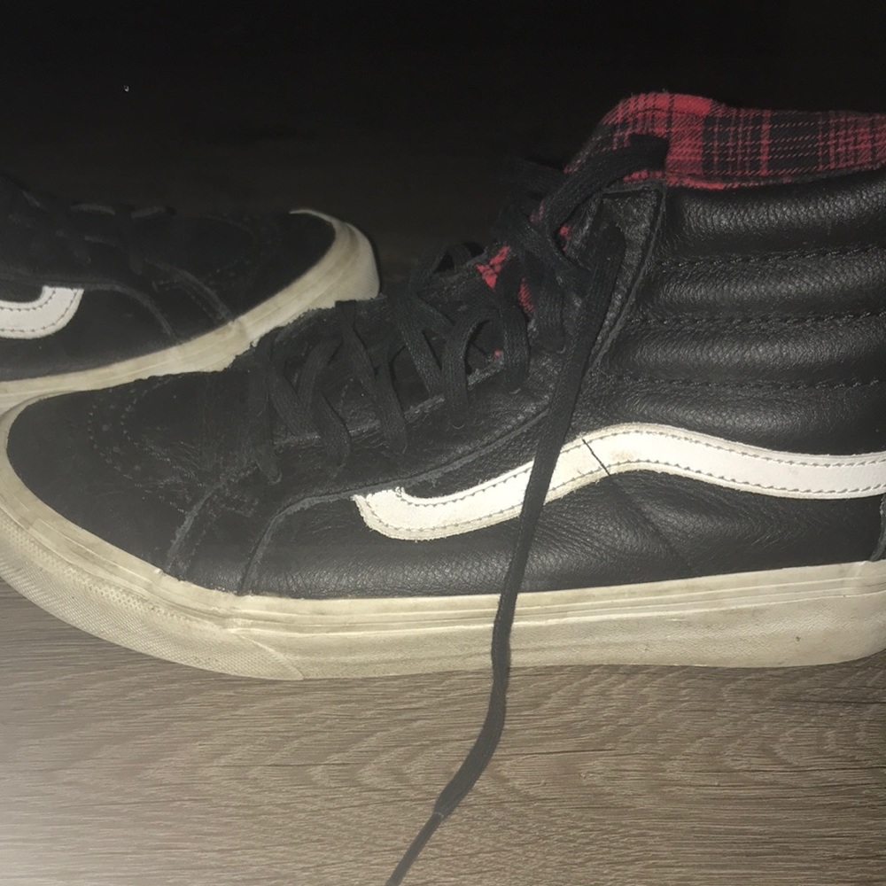 Vans zipper back high tops